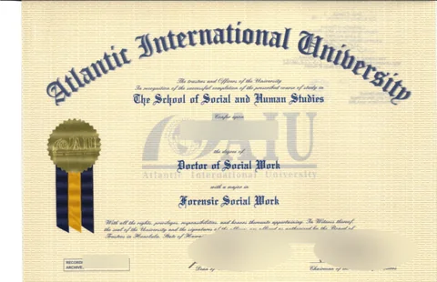 Diploma universitario estadounidense anonimizado, página 1.